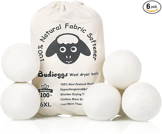 Dryer Balls - 100% Organic Wool - Sustainable & Eco-Friendly - Dry 1,000 Loads