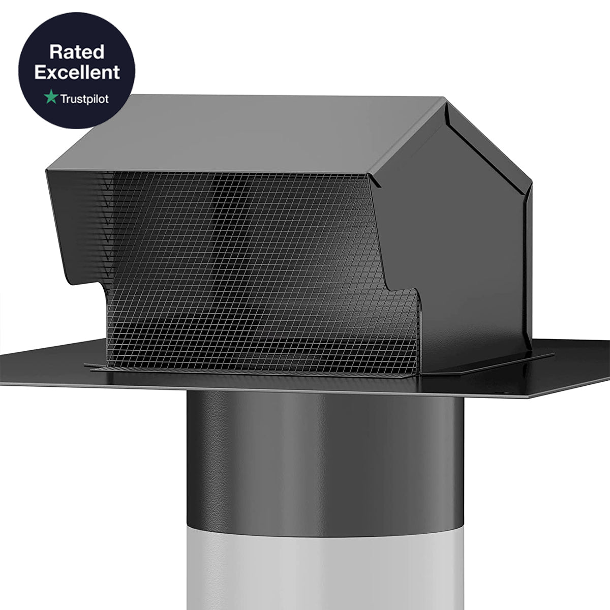 Black Removable Roof Vents Galvanized Steel -with Damper