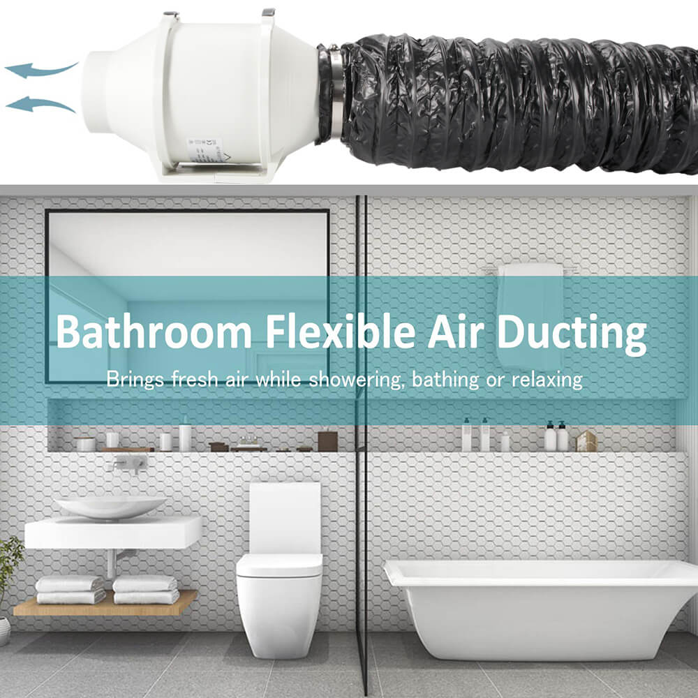 Black Aluminum Foil Noise Reducing Ducting