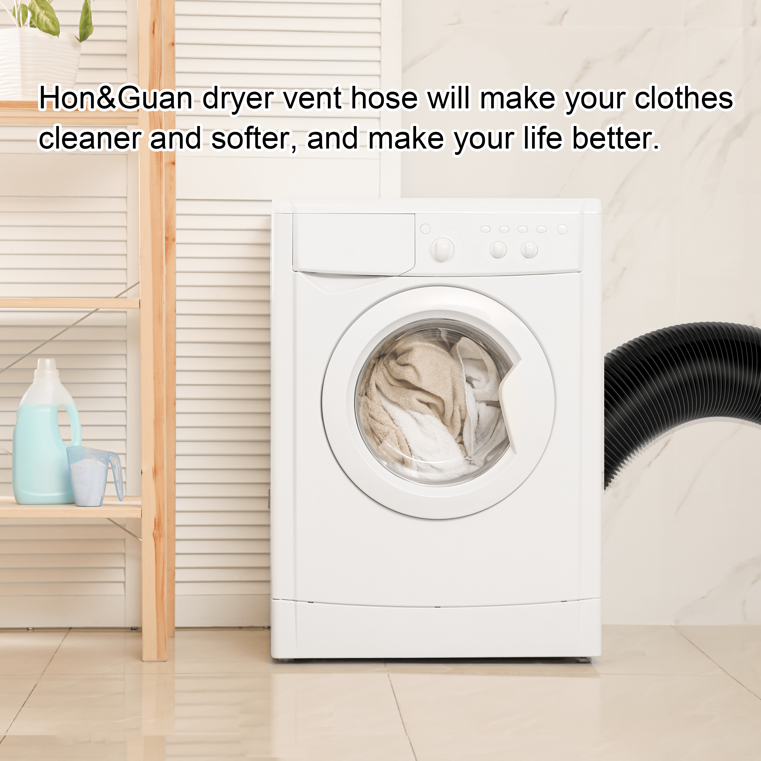 Black Four-Layer Dryer Vent Hose for Heating Cooling Ventilation and Exhaust - Dryer Vent Hose