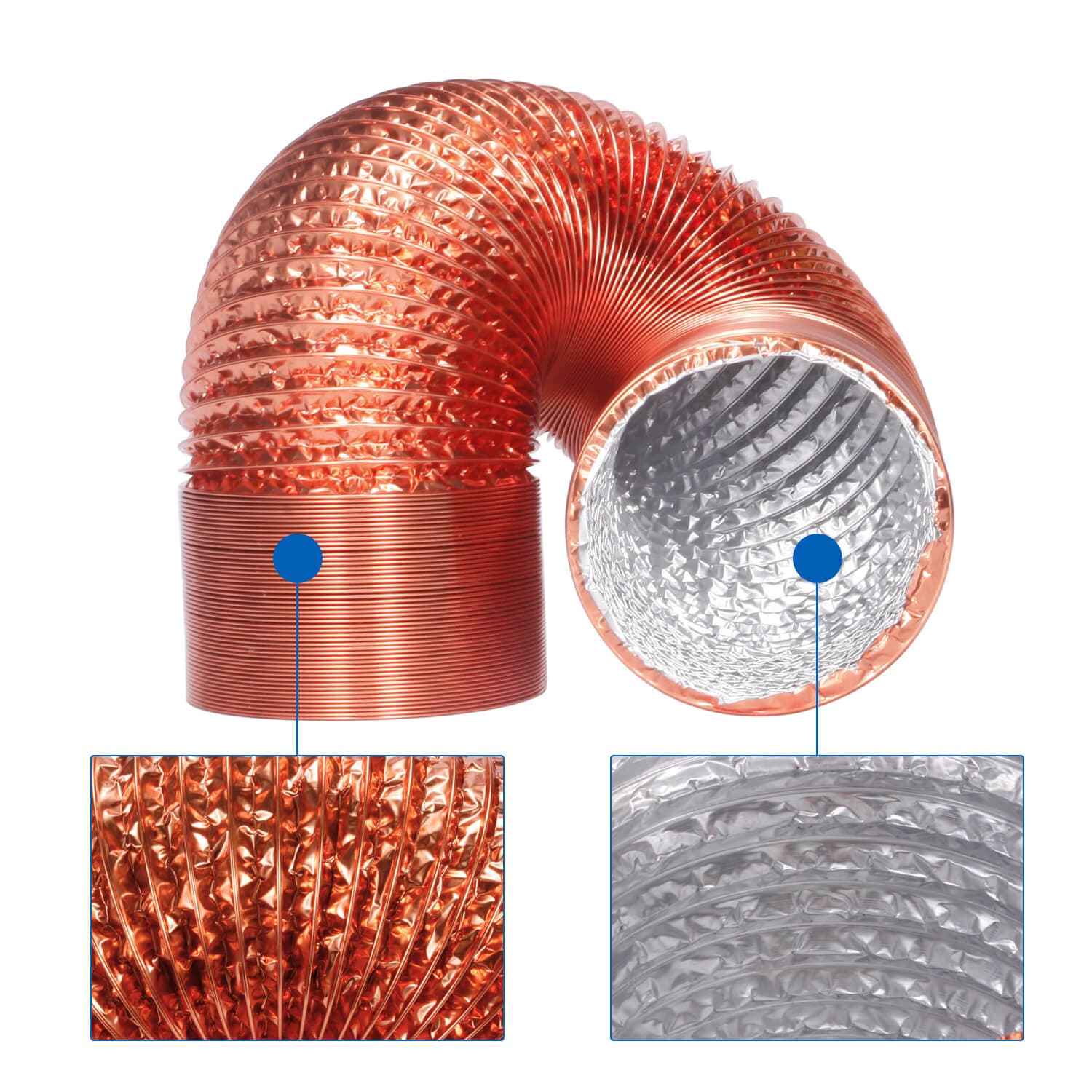 Copper Flexible Aluminum Foil Ducting