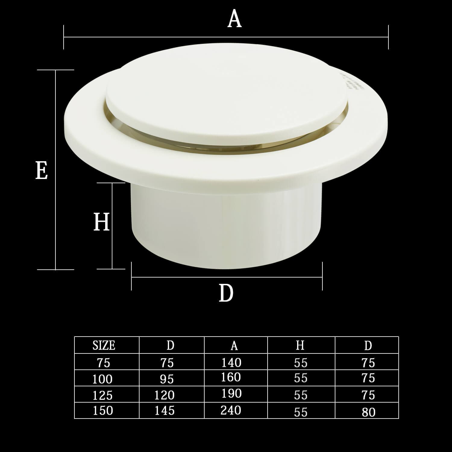 white plastic vent cover