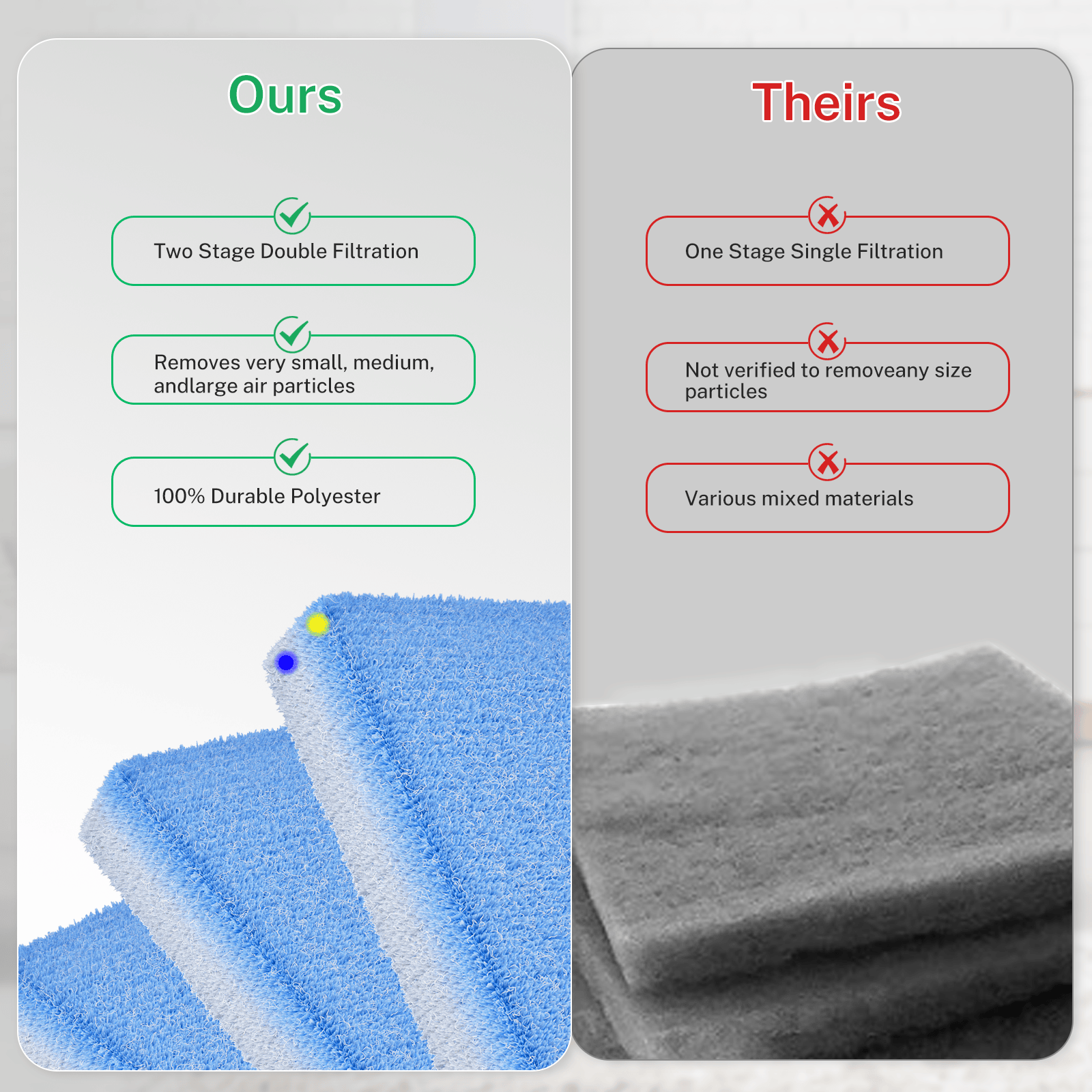 10 Pack Dryer Filter Replacement for HOOMESUN Indoor Dryer Vent Systems