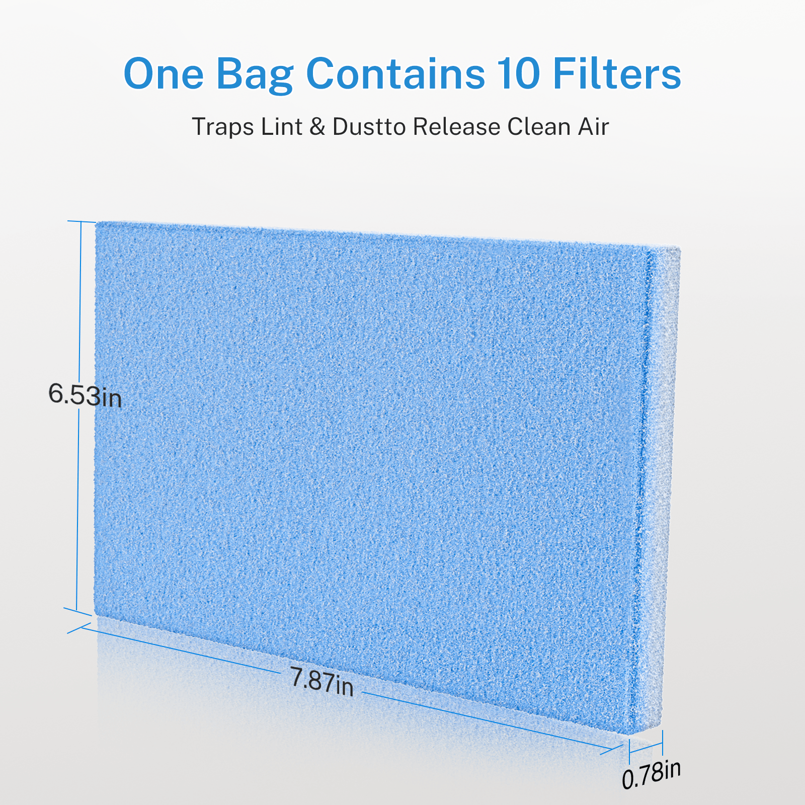 10 Pack Dryer Filter Replacement for HOOMESUN Indoor Dryer Vent Systems