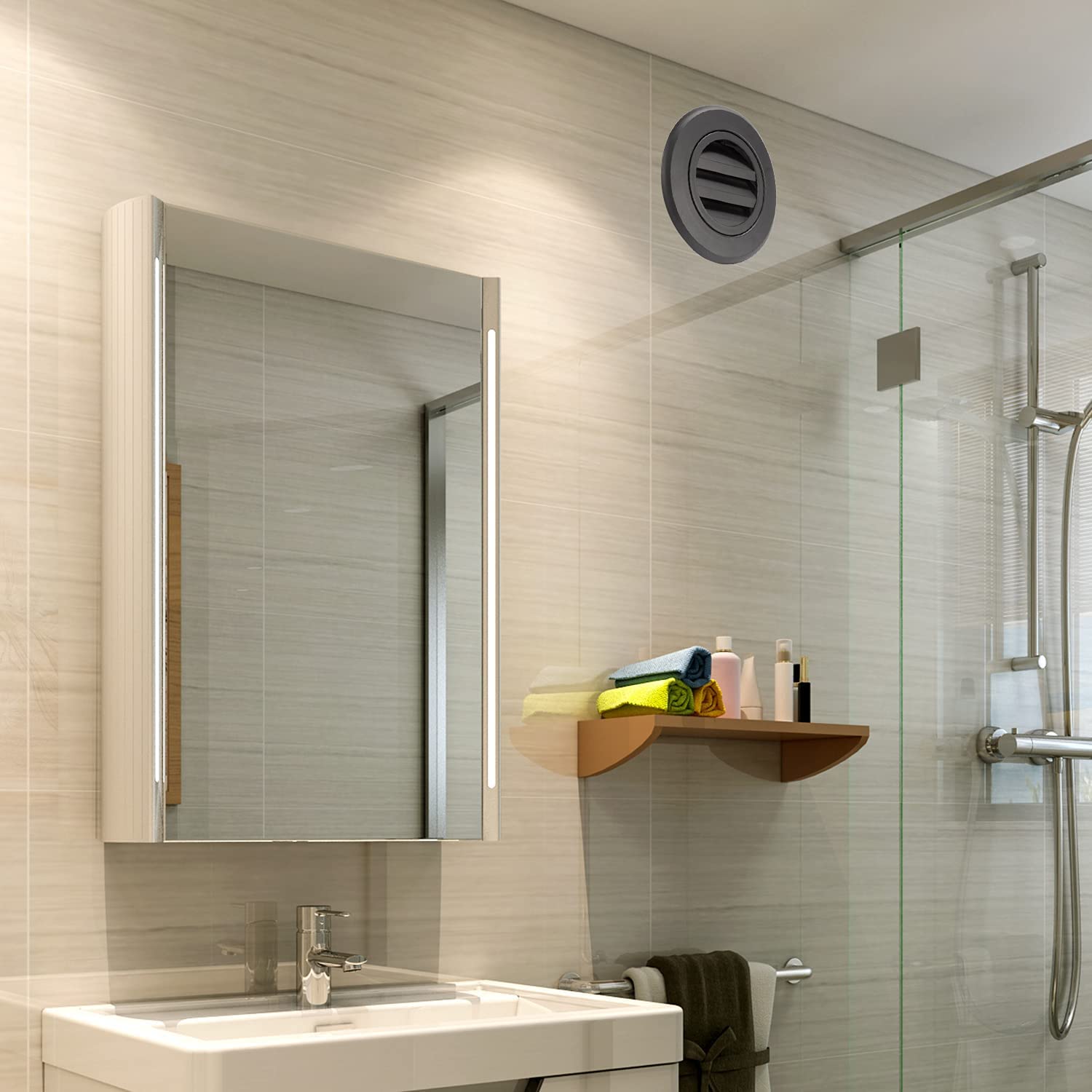 4/6 Inch Black Aluminum Soffit Vents