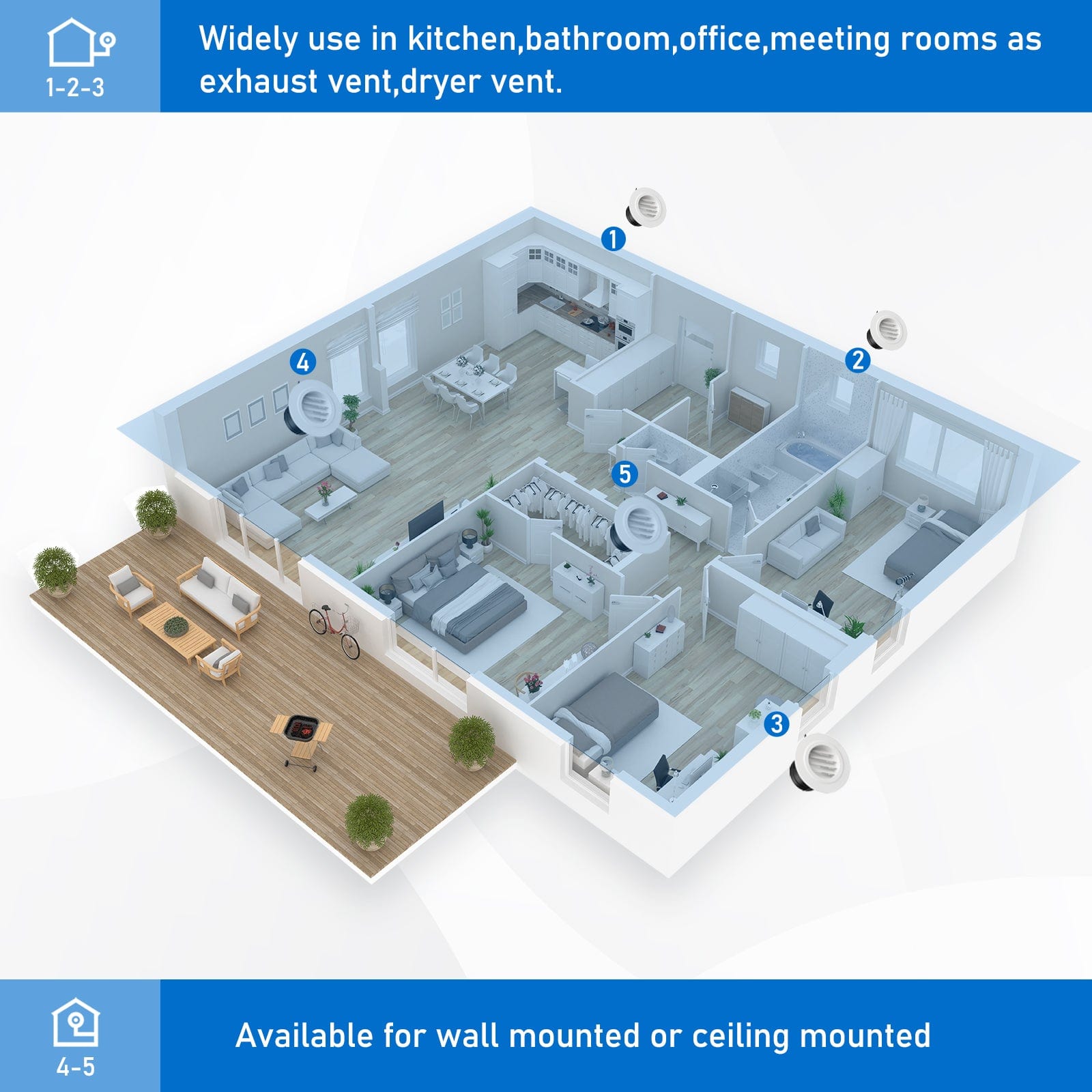 Air Vent Louver with Insect Screen