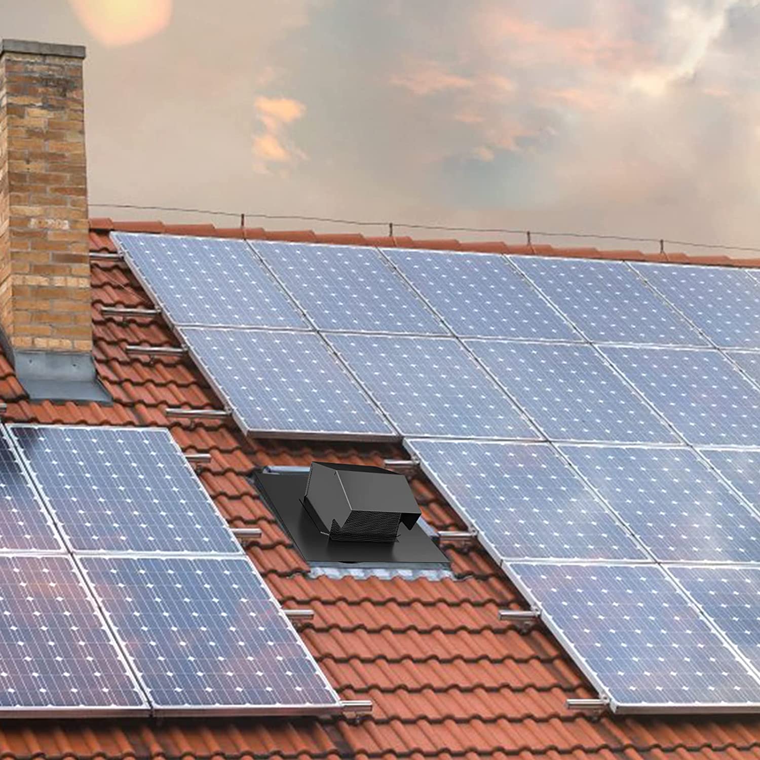 Black Removable Roof Vents Galvanized Steel -with Damper