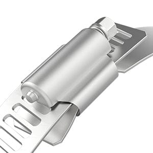1 Pair Stainless Steel Dryer Vent Hose Clamp with Adjustable Worm Drive