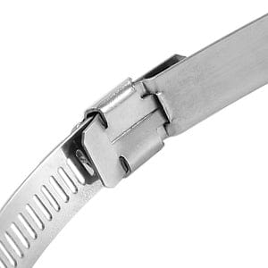 1 Pair Stainless Steel Dryer Vent Hose Clamp with Adjustable Worm Drive