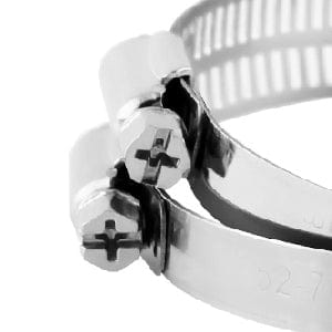 1 Pair Stainless Steel Dryer Vent Hose Clamp with Adjustable Worm Drive