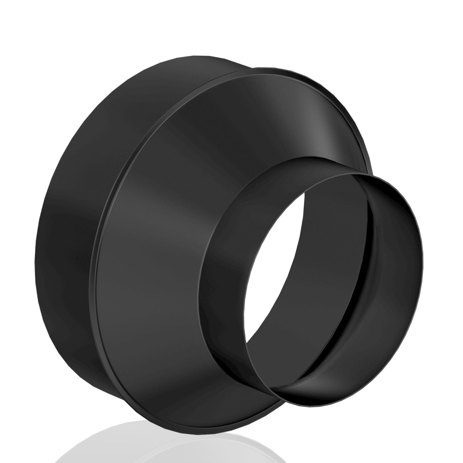 6 to 4 Black Metal Reducer Increaser for 4/6 Inch Ducting
