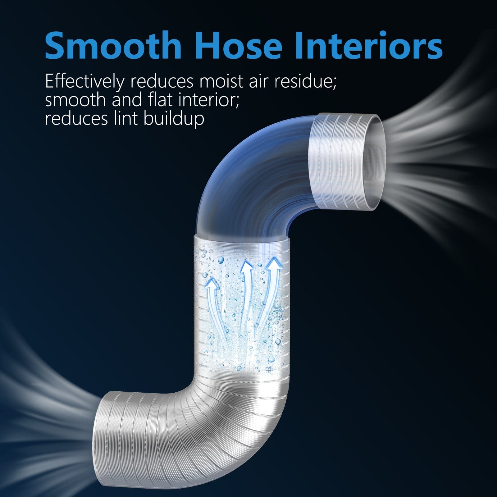 Semi Rigid Aluminum Dryer Vent Hose with 2 Clamps, Gloves&Tape