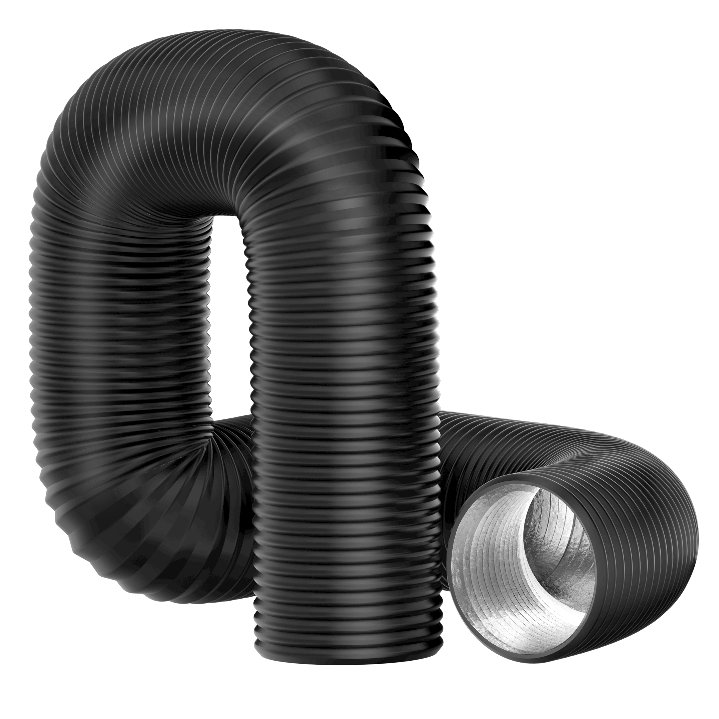Black Four-Layer Dryer Vent Hose for Heating Cooling Ventilation and Exhaust - Dryer Vent Hose