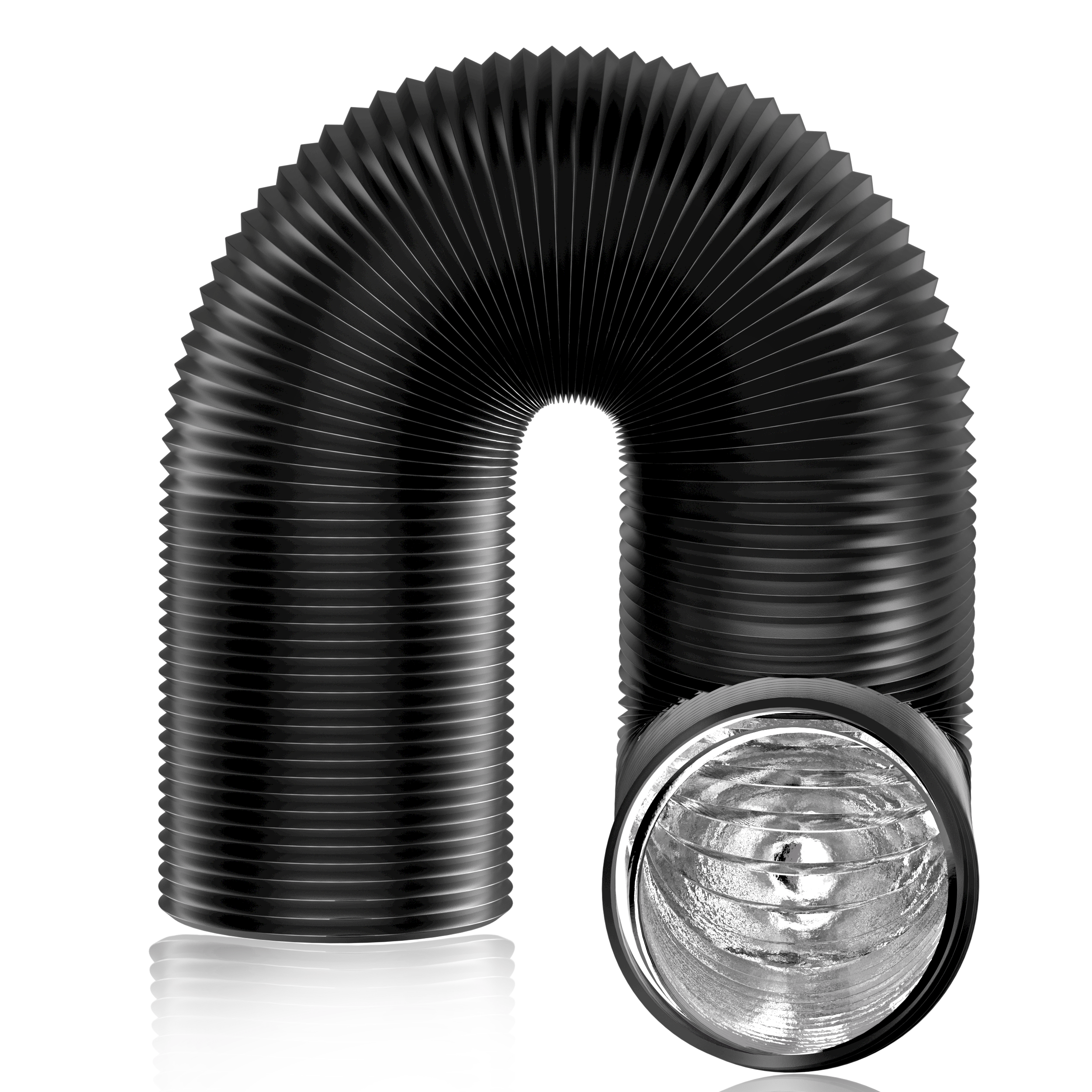 Black Four-Layer Dryer Vent Hose for Heating Cooling Ventilation and Exhaust - Dryer Vent Hose