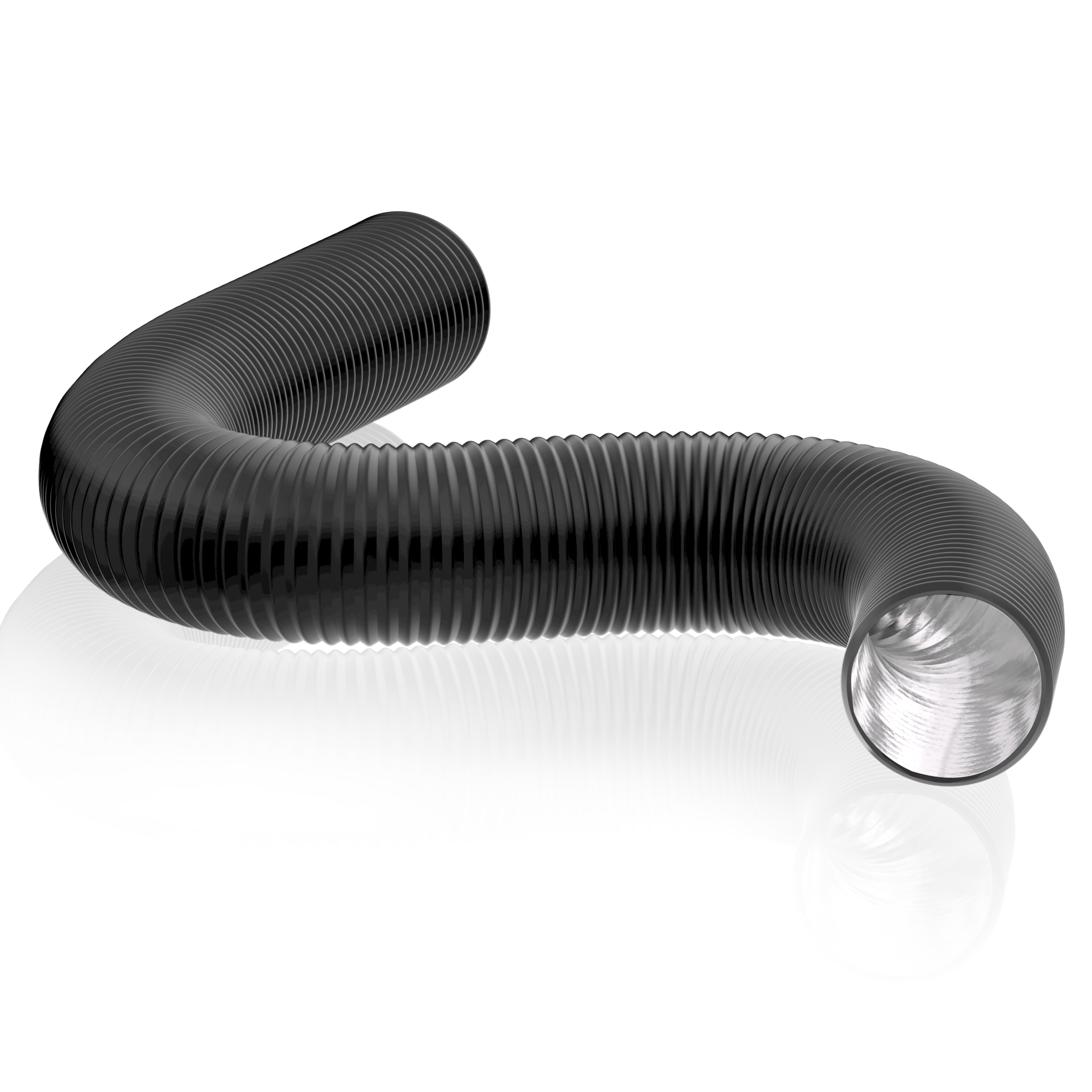 Black Four-Layer Dryer Vent Hose for Heating Cooling Ventilation and Exhaust - Dryer Vent Hose