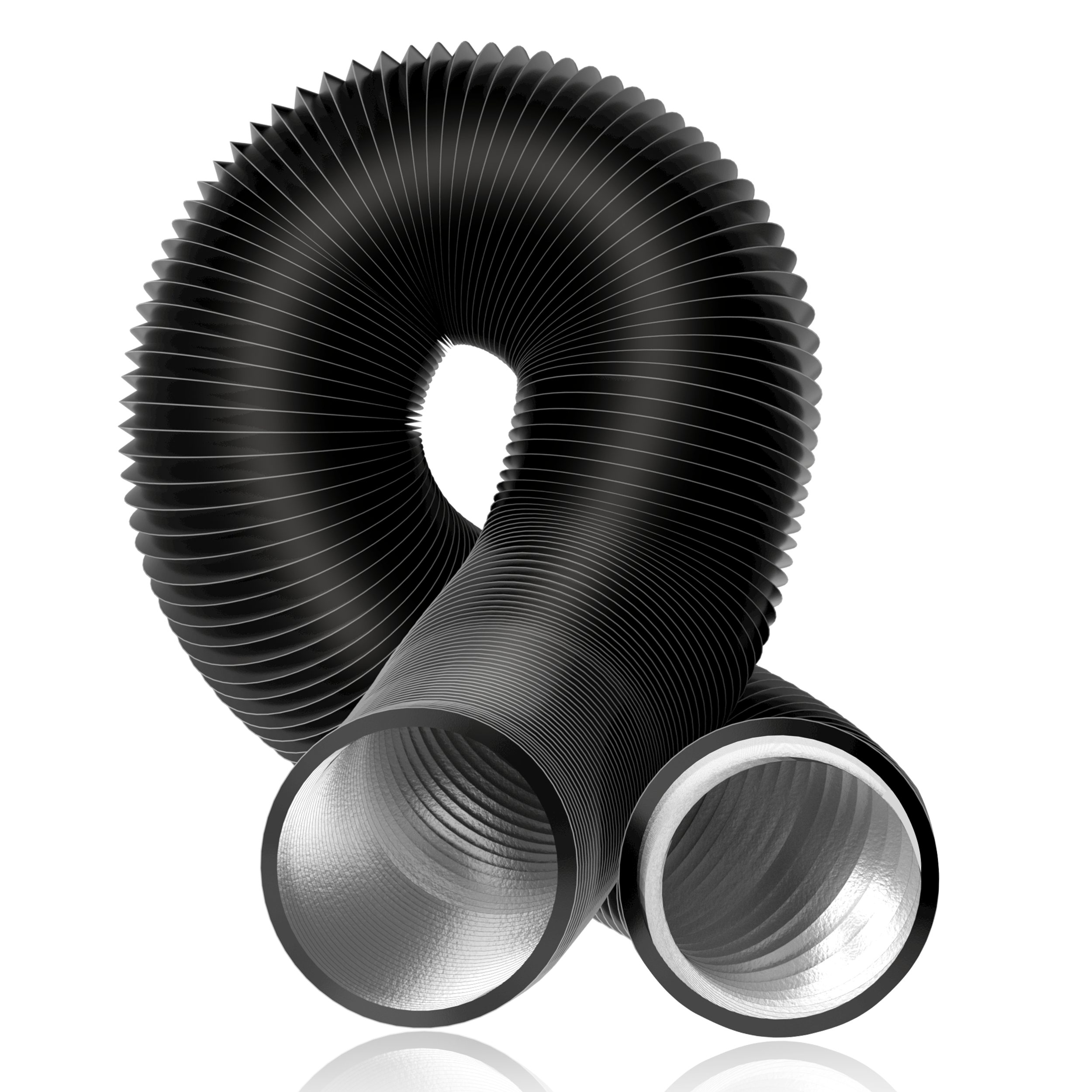 Black Four-Layer Dryer Vent Hose for Heating Cooling Ventilation and Exhaust - Dryer Vent Hose